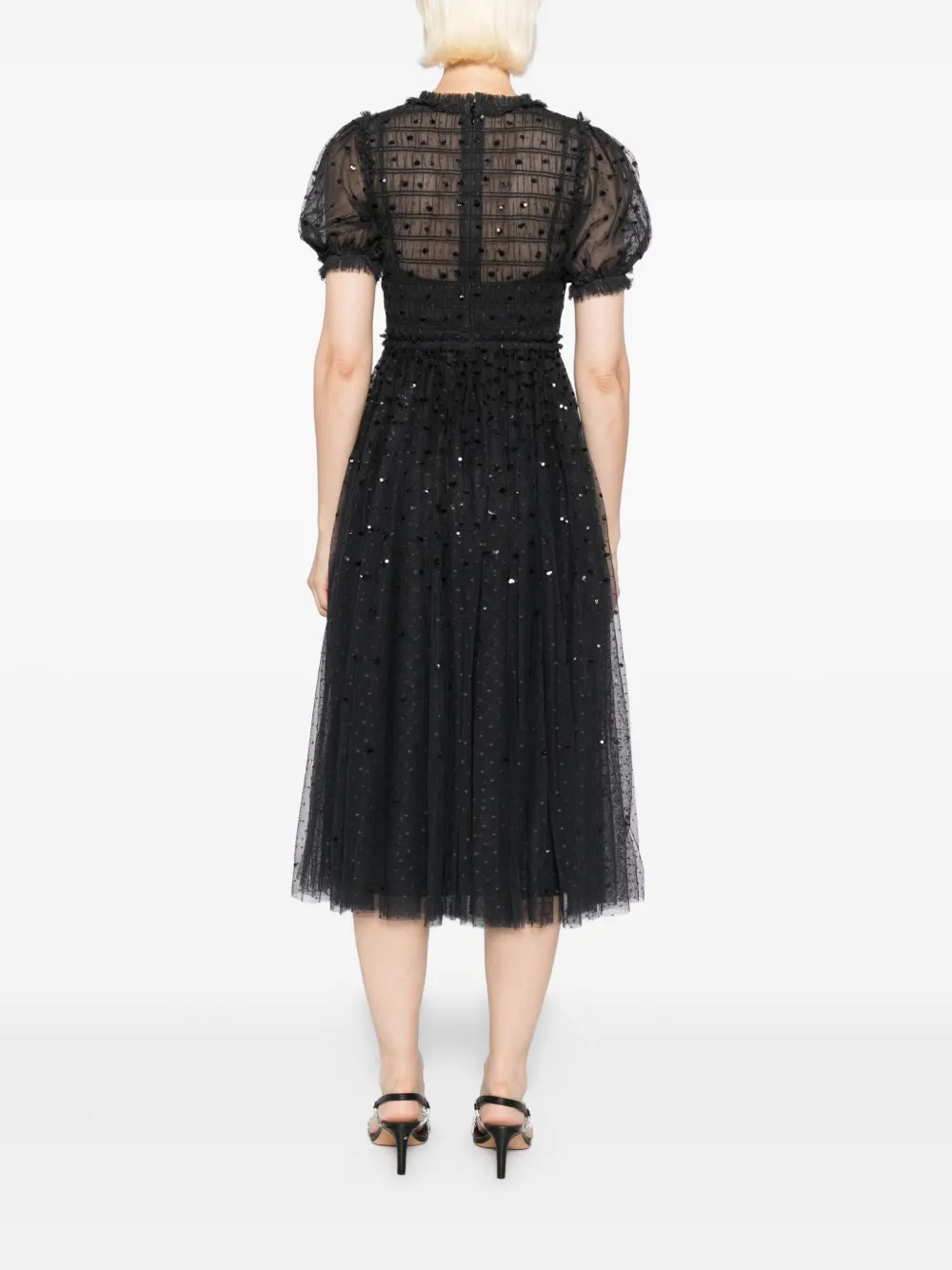 Needle & Thread Jurk verfraaid met pailletten Zwart