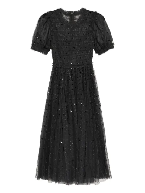 Needle & Thread vestido bordado con lentejuelas