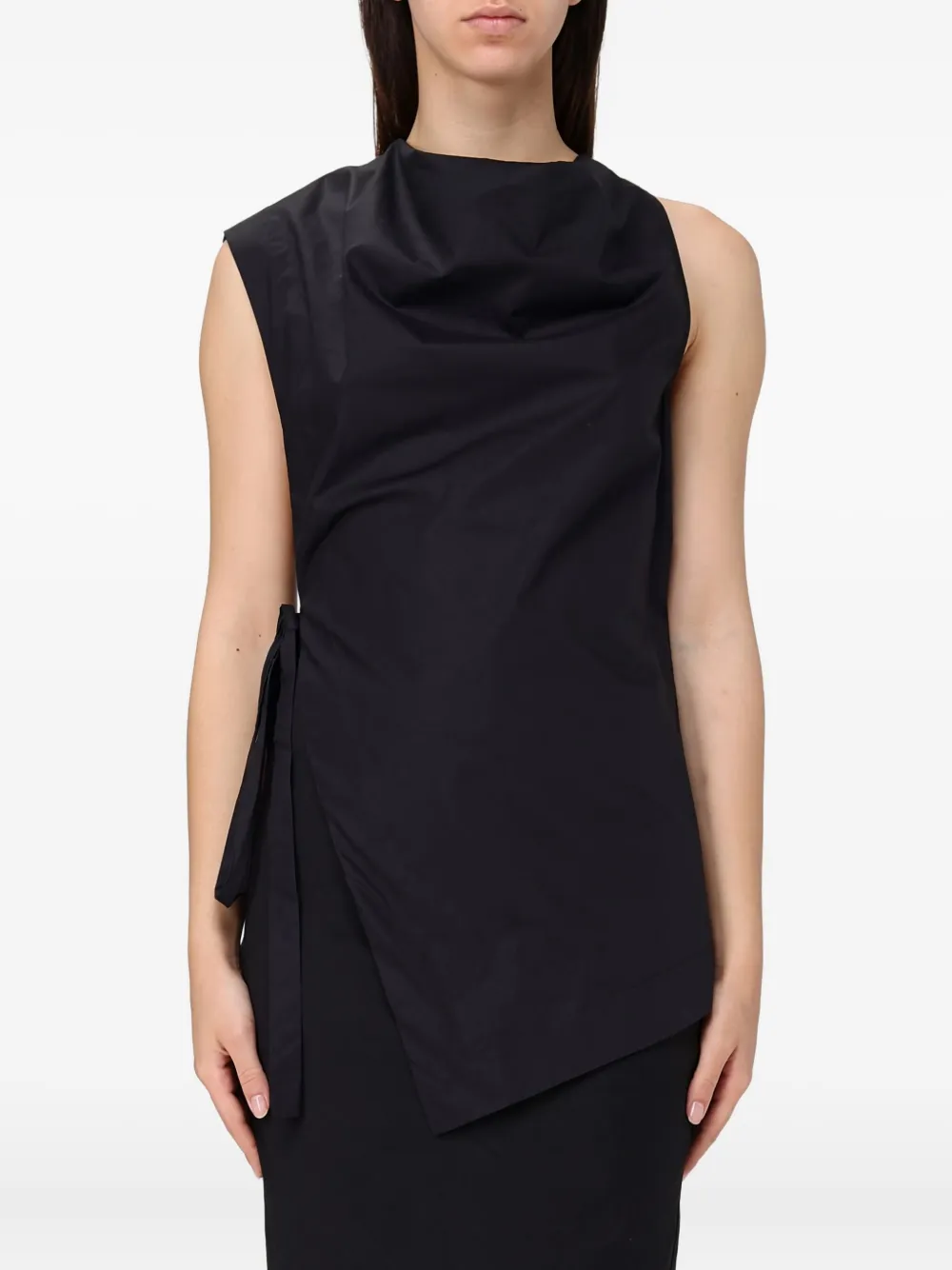 Roberto Collina cowl-neck sleeveless top - Nero