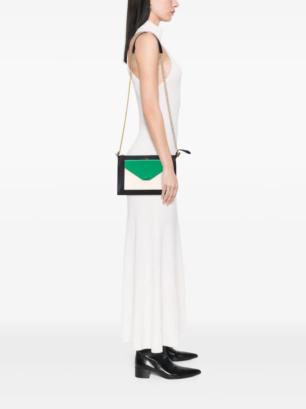 Celine Pre-Owned 2014 Tricolor Leather Pocket Envelope Zip crossbody bag | Pre-Owned | Image 2