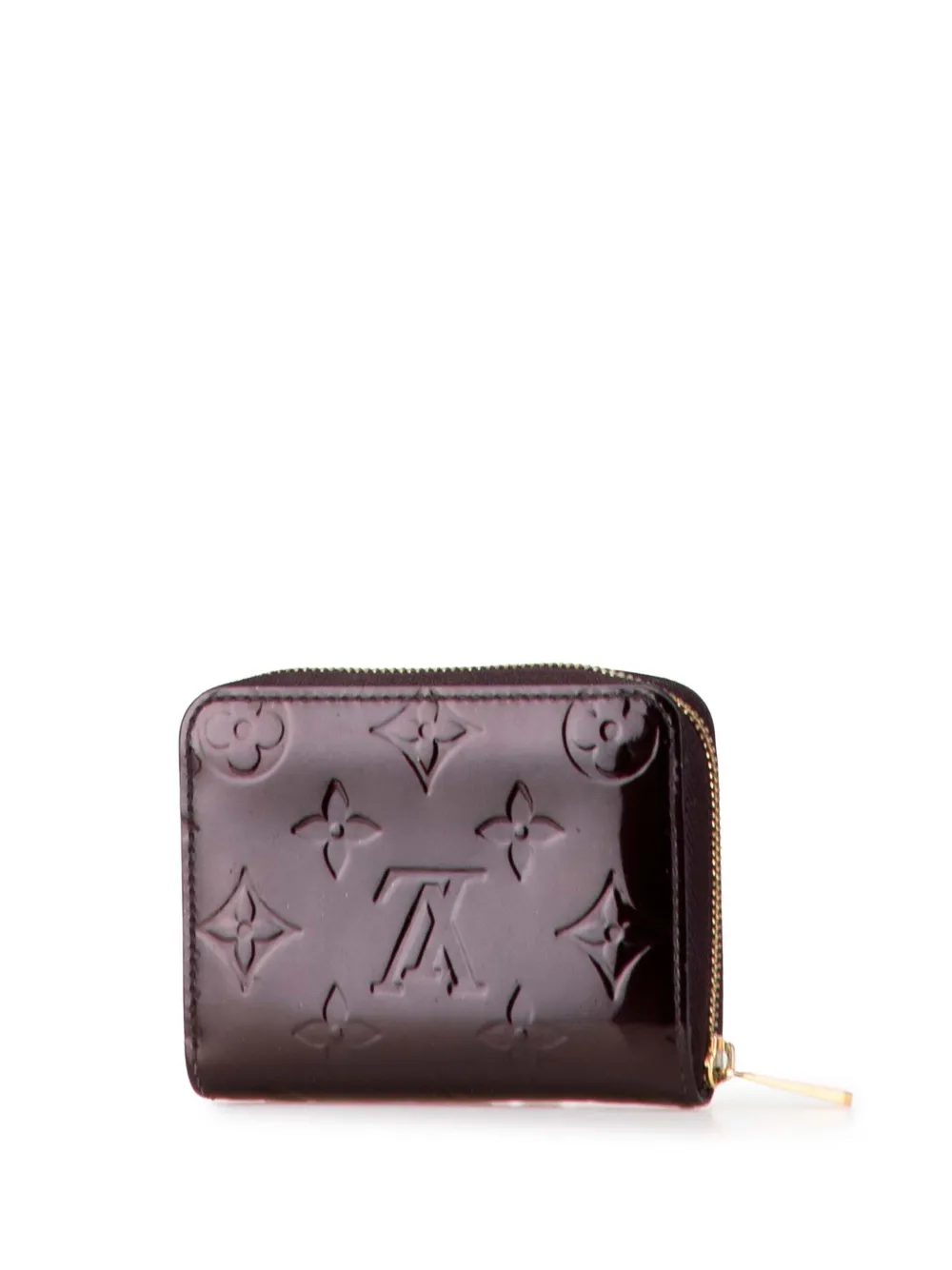 Pre-owned Louis Vuitton 2012 Monogram Vernis Zippy Purse Coin Pouch In Purple