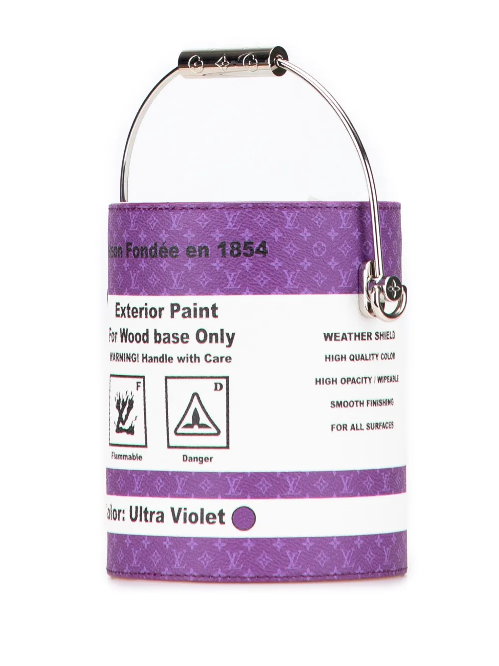 Pre-owned Louis Vuitton 2021-2025 Monogram Paint Can Satchel In Purple