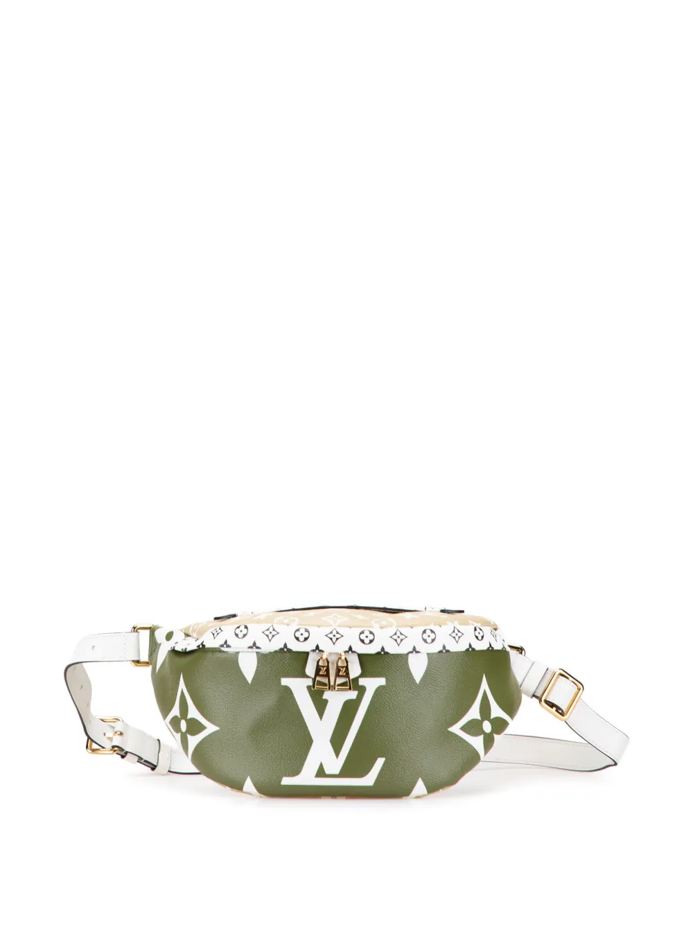 Louis Vuitton Pre-Owned 2019 モノグラム ジャイアント バムバッグ ベルトバッグ - グリーン Louis Vuitton Pre-Owned 2019 モノグラム ジャイアント バムバッグ ベルトバッグ - グリーン