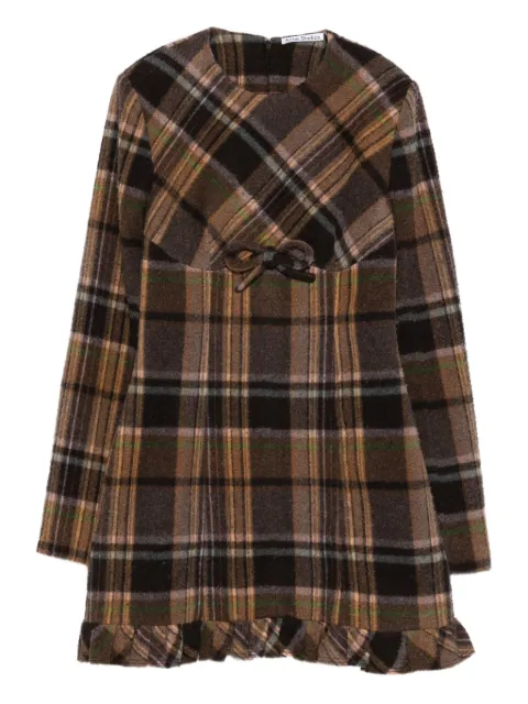 Acne Studios robe volantée à carreaux