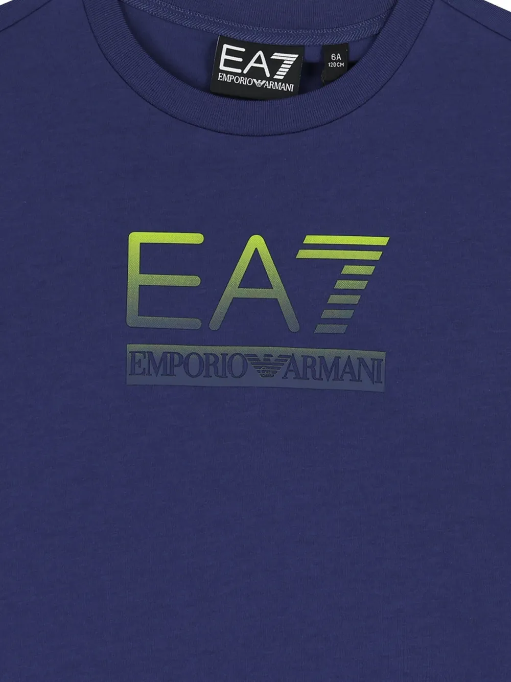 Emporio Armani Logo-print T-shirt In Blue