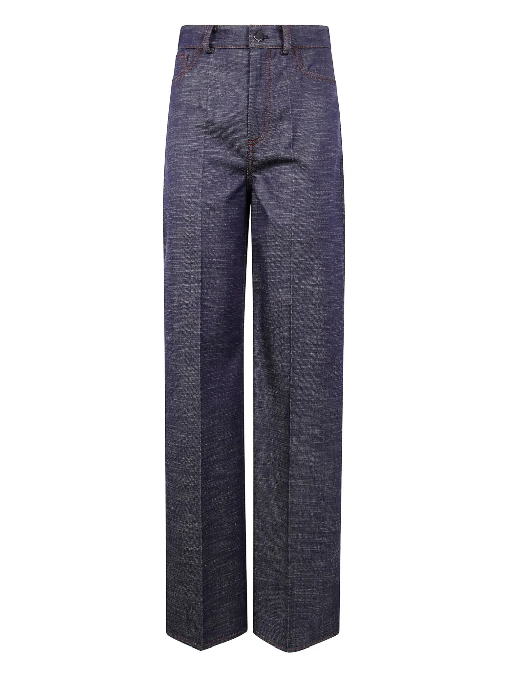 Mantù Contrast-stitch Trousers In Blue