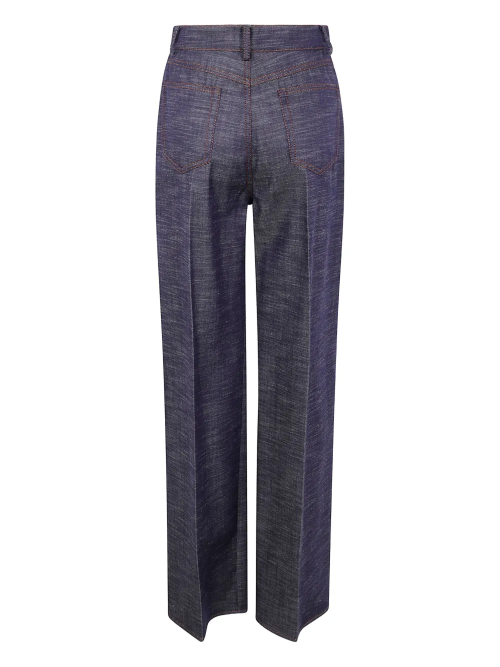 Mantu contrast-stitch trousers | بناطيل هاي ويست | Image 2