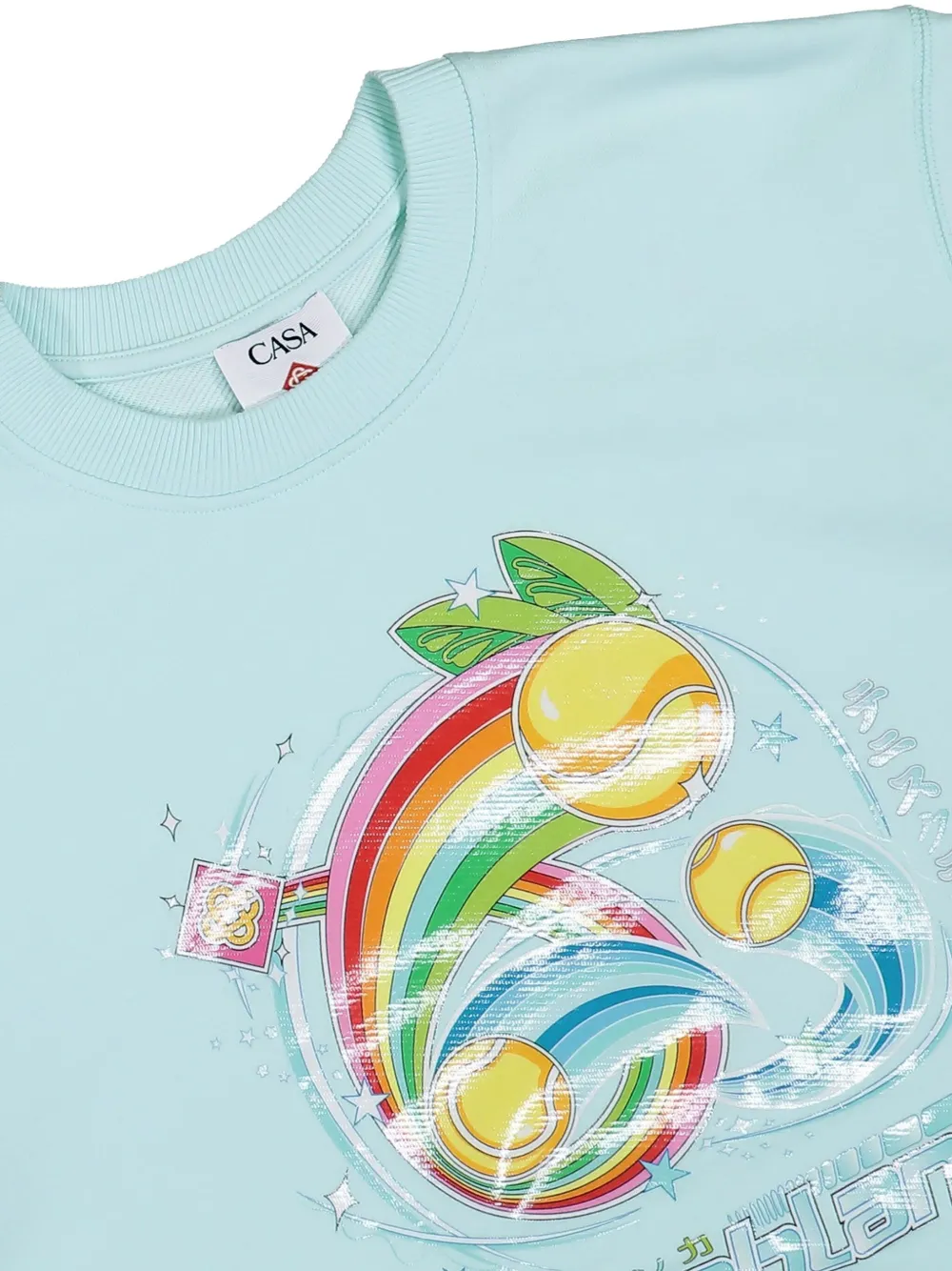 Casablanca Manga Tennis Ball sweater Blauw