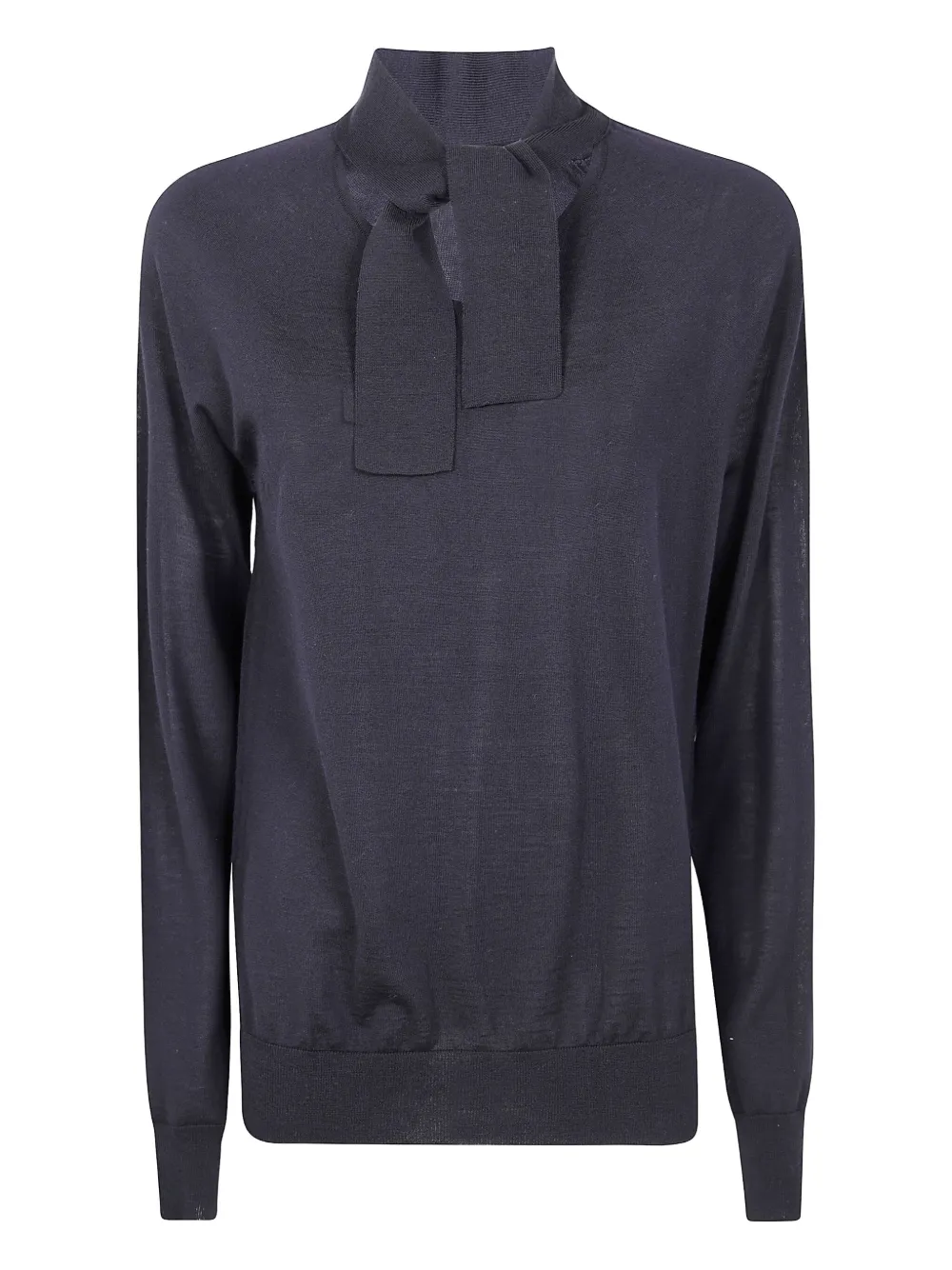 Mantu tie-neck wool sweater | Black | Image 1