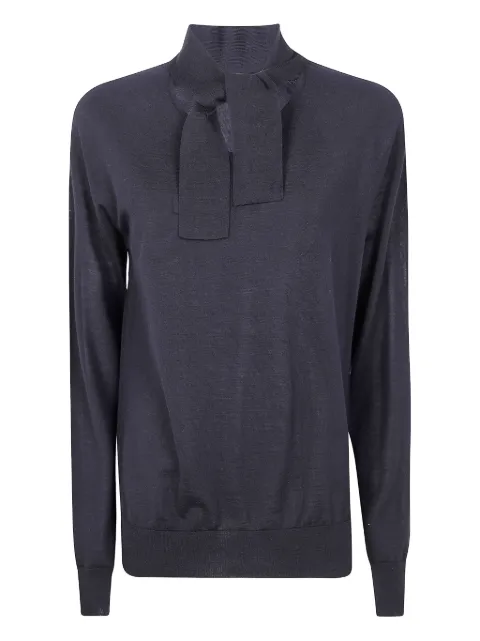 Mantu tie-neck wool sweater 