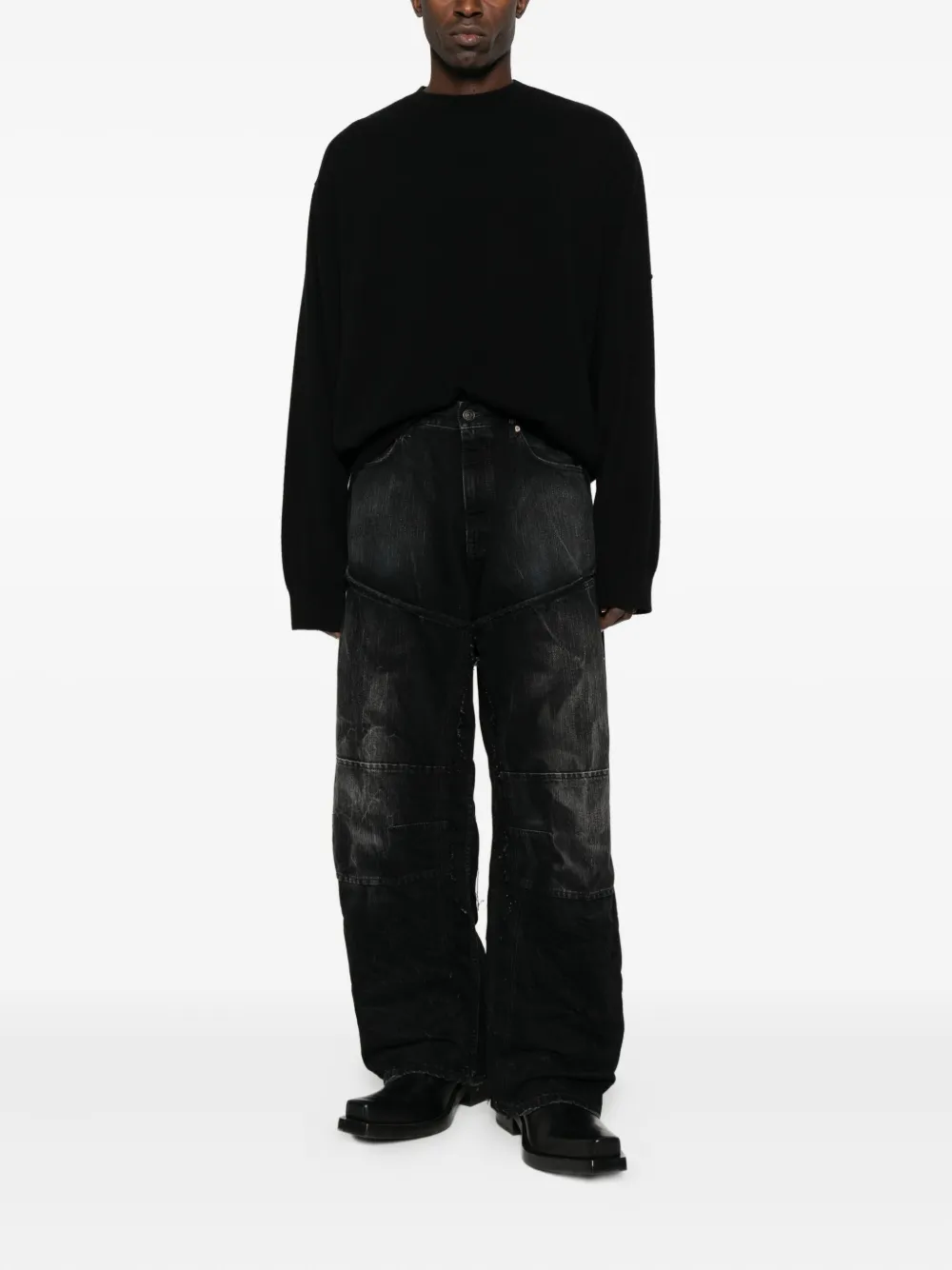 Balenciaga Trui met logoplakkaat Zwart
