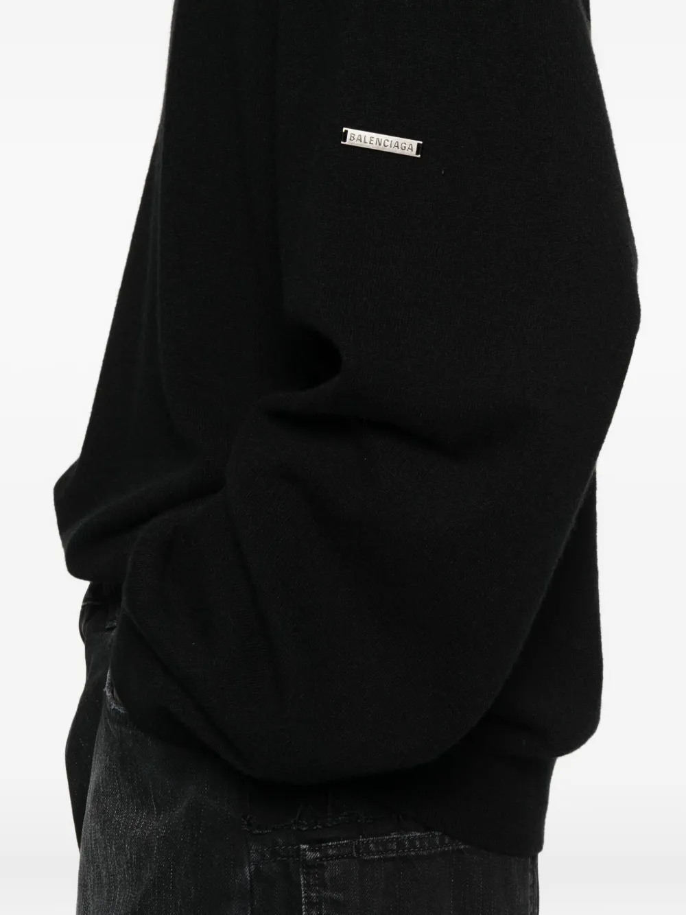 Balenciaga Trui met logoplakkaat Zwart