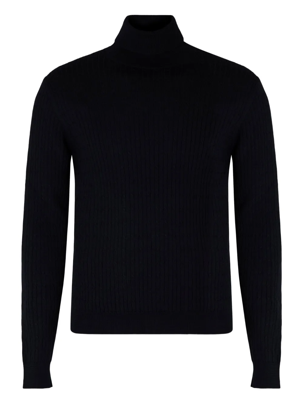 slowear ribbed turtleneck sweater - Nero