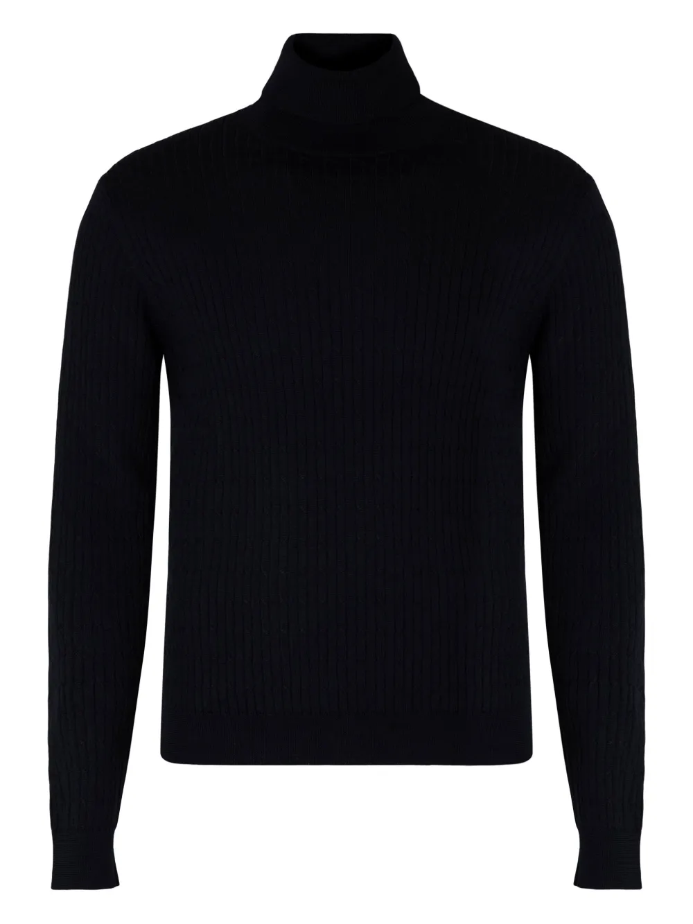 slowear ribbed turtleneck sweater | Black | Image 1