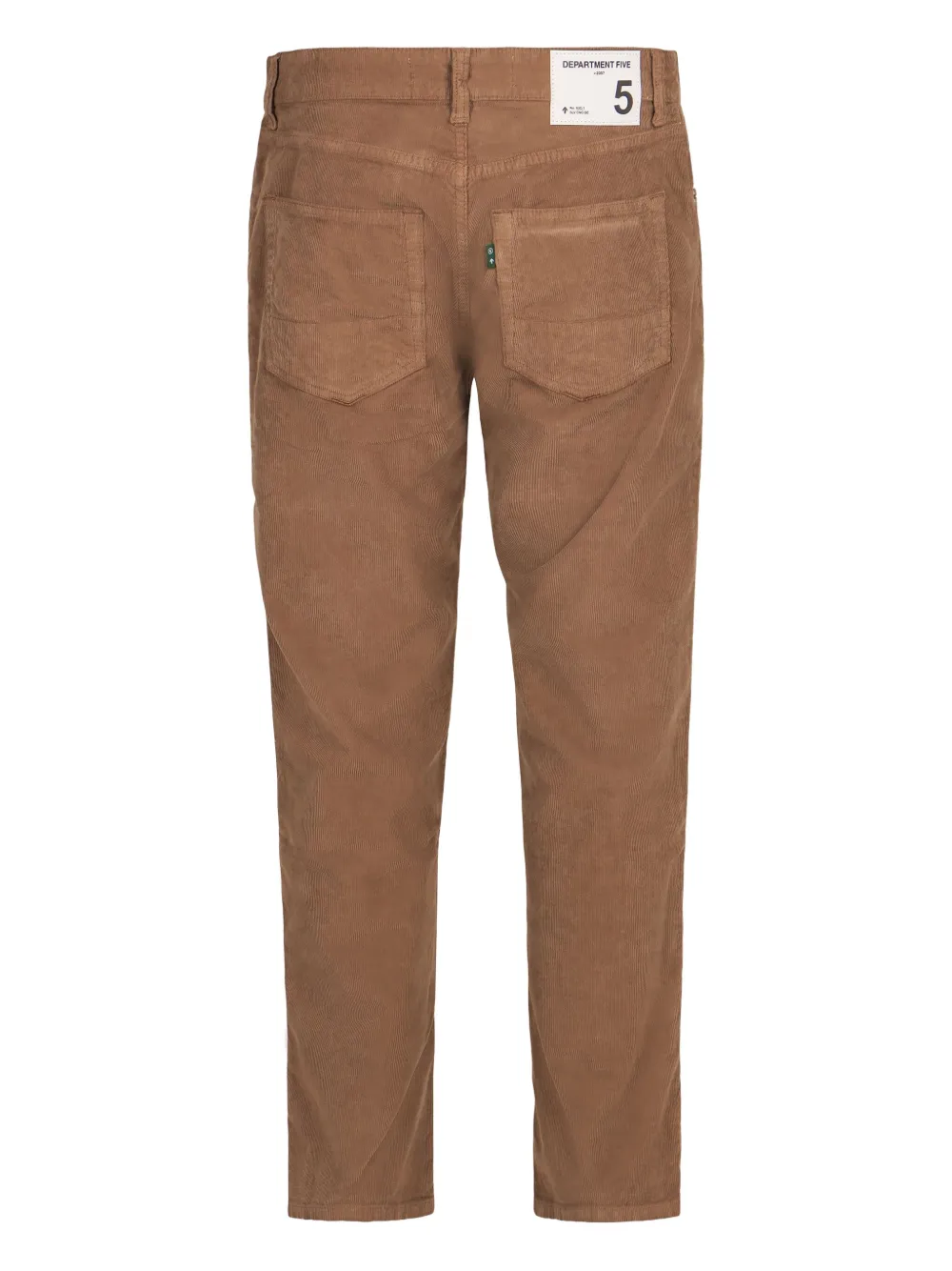 Department 5 Ribfluwelen broek met logopatch - Bruin