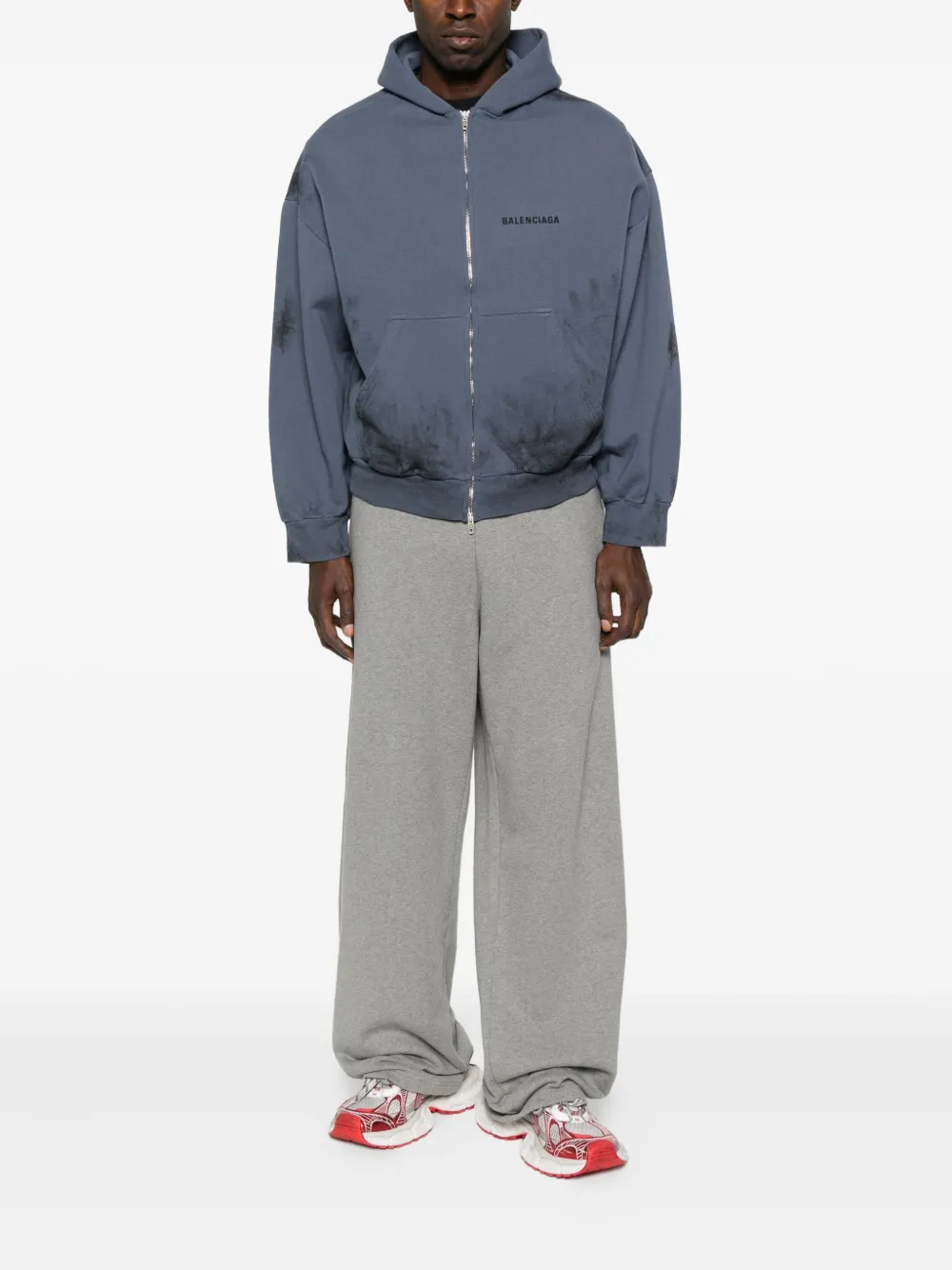Balenciaga هودي بسحاب وطبعة شعار الماركة | هوديز | Image 2
