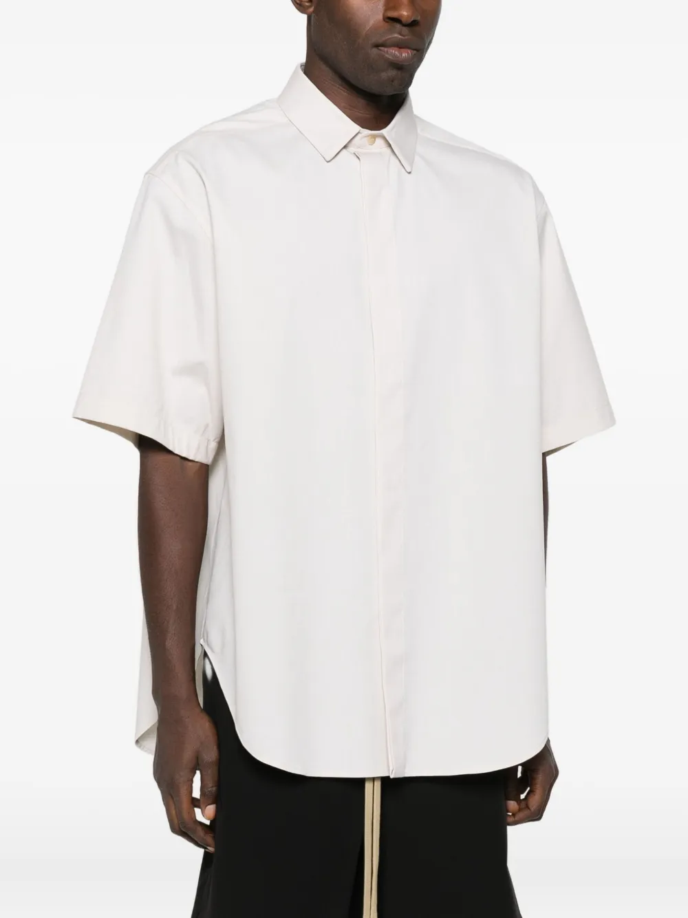 Fear Of God Oversized Stretch-cotton And Wool-blend Oxford Shirt In White