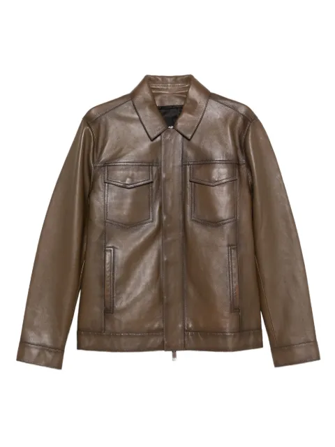 Yves Salomon flap-pocket leather jacket