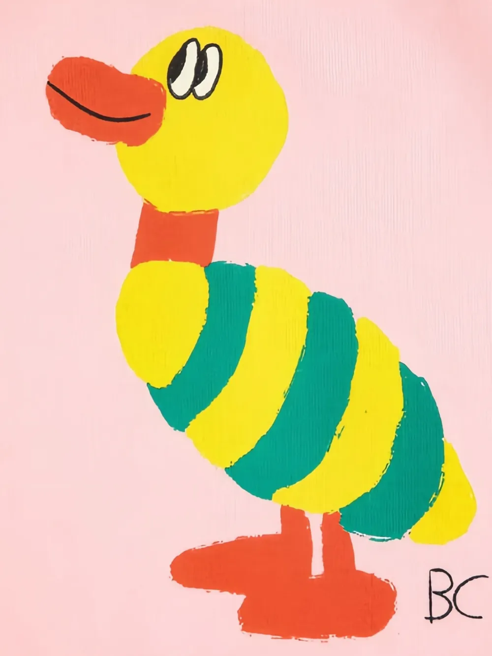 Bobo Choses Duck-print Bodysuit In Pink