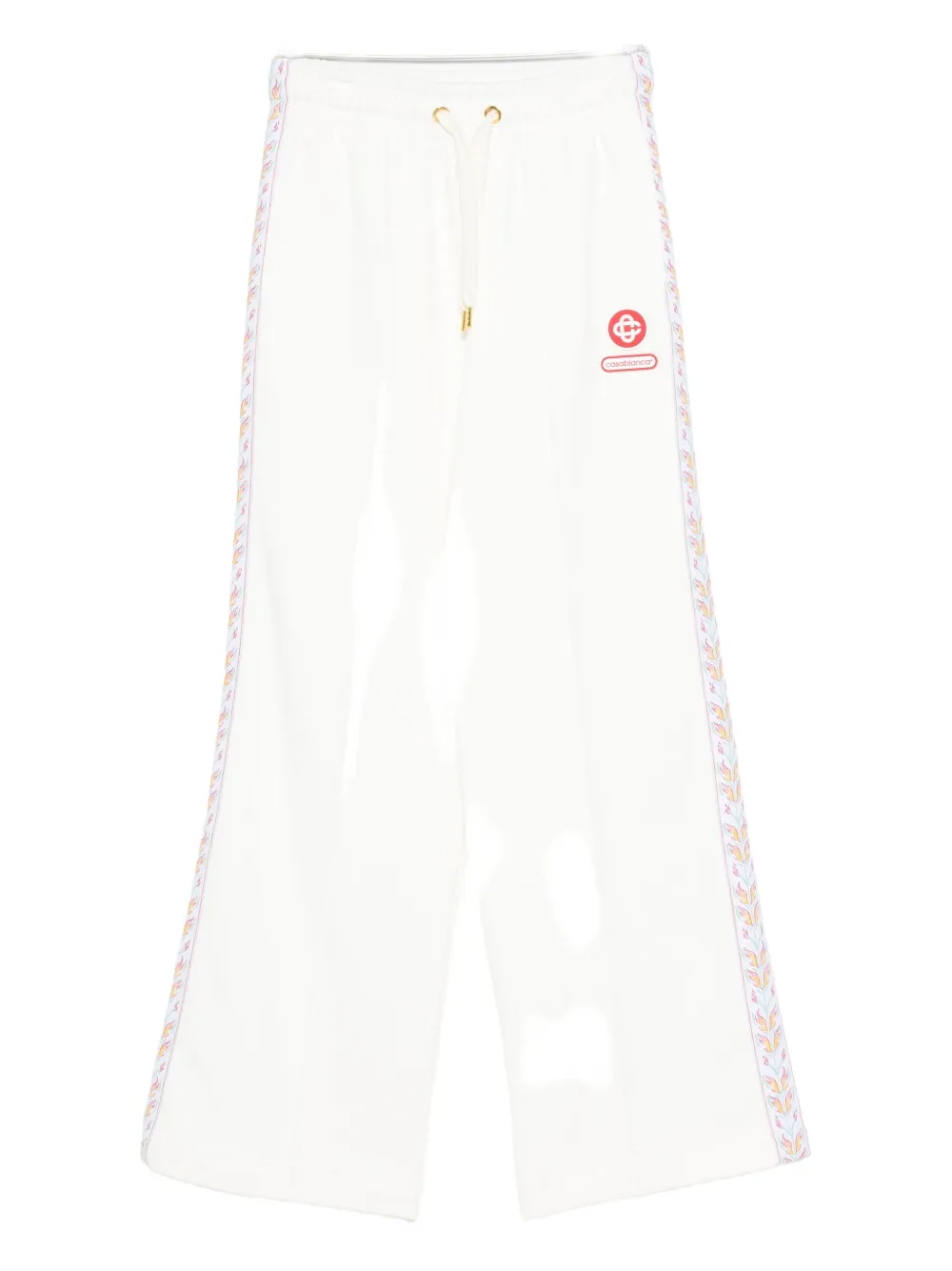 Casablanca Floral-stripe Track Pants In White