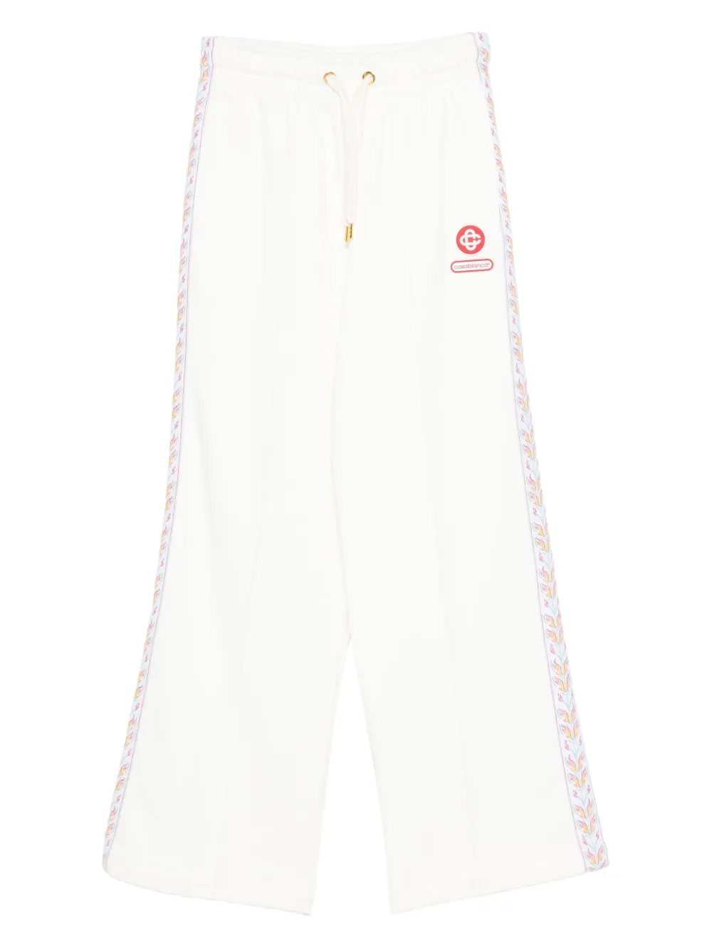 Casablanca floral-stripe track pants | White | Image 1