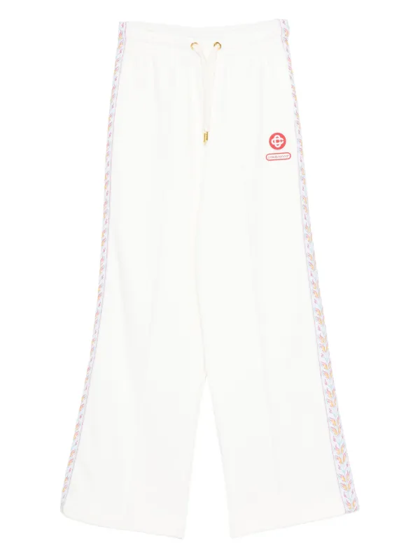 Casablanca Floral-stripe Track Pants in White