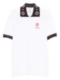 Casablanca logo-patch polo shirt - White