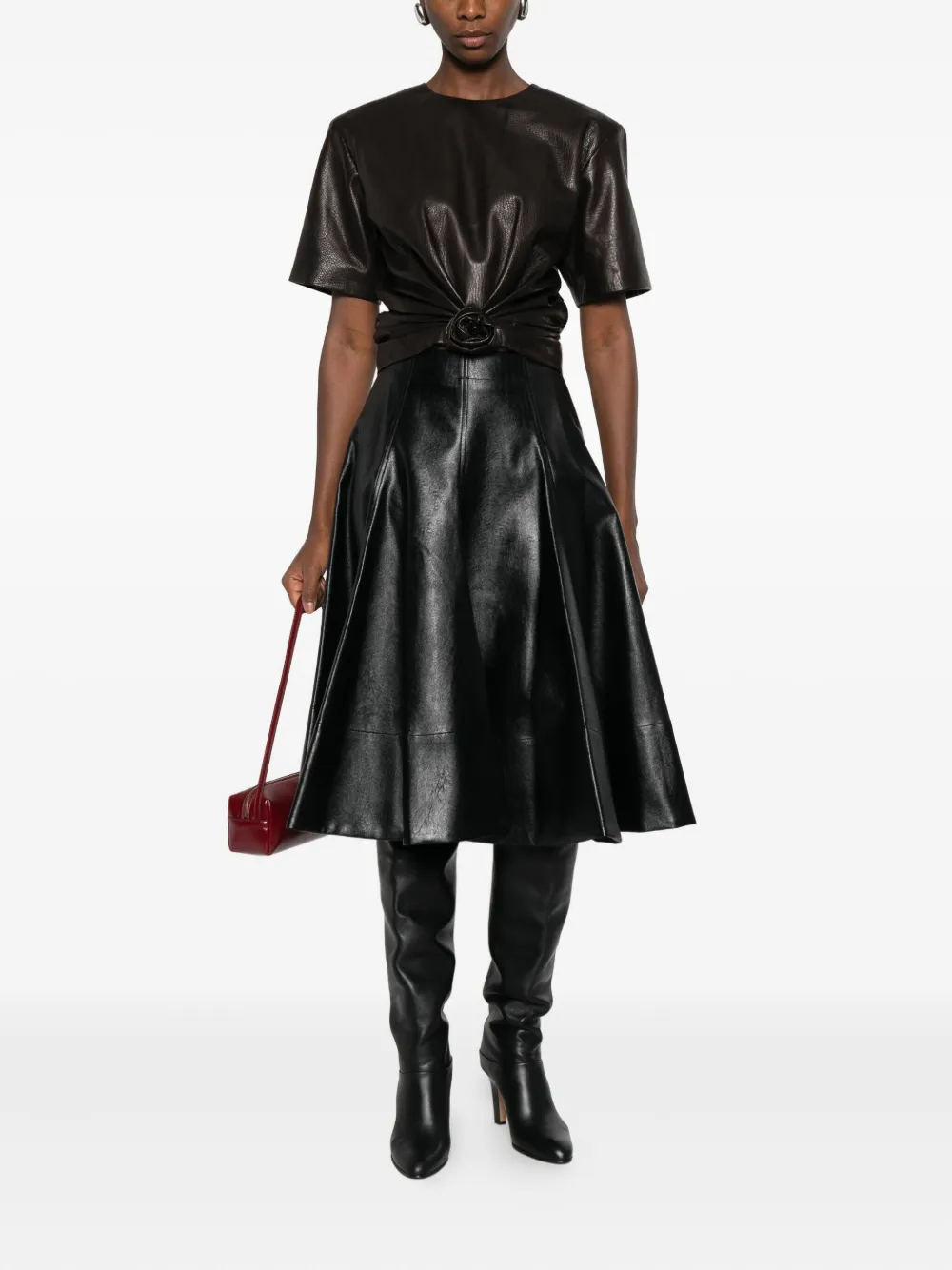 THELAURENT flared skirt - Zwart