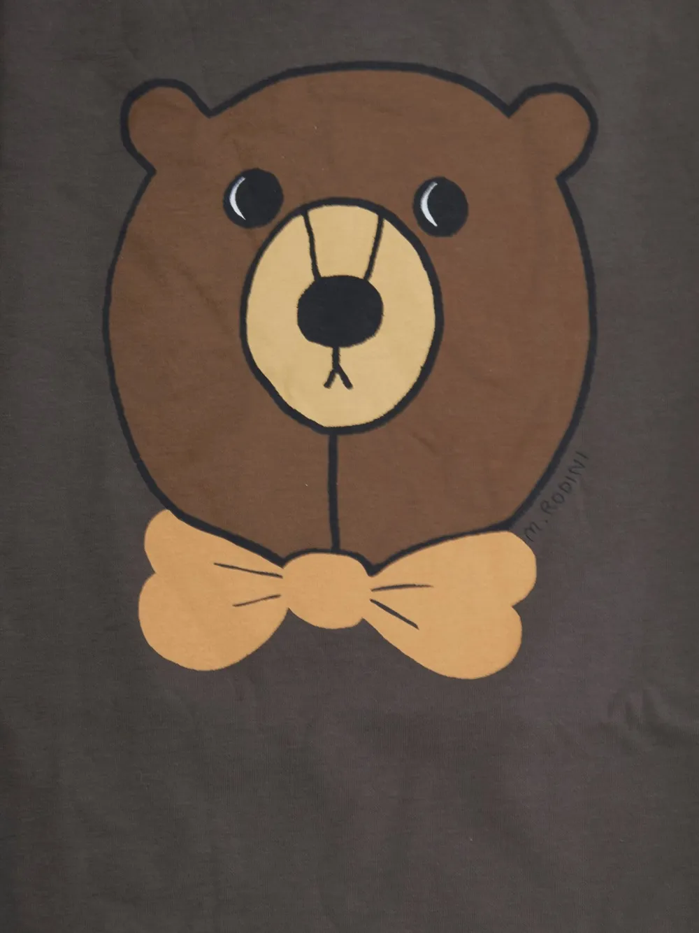 Mini Rodini Bear Bow T-shirt met lange mouwen Grijs