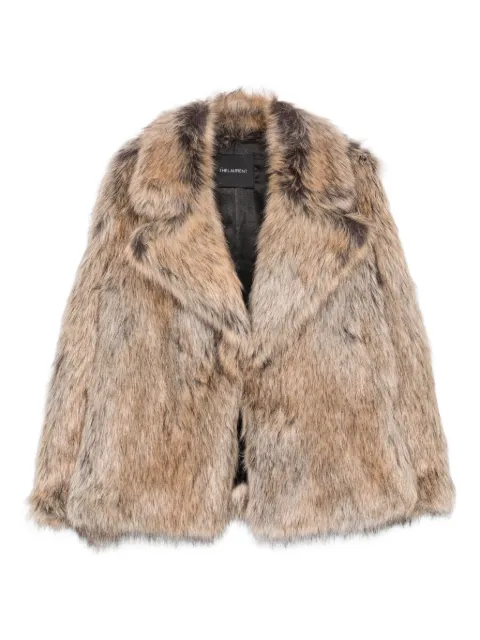 THELAURENT faux-fur notched-collar jacket