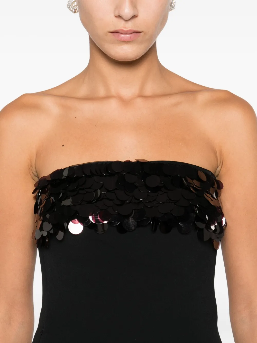 David Koma Jurk verfraaid met pailletten Zwart