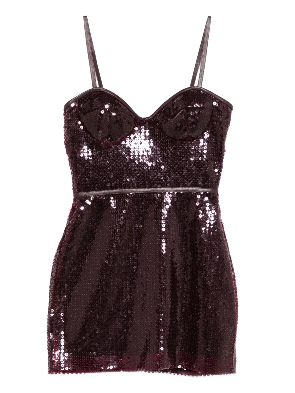 David Koma sequin-embellished sweetheart mini dress | Red | Image 1