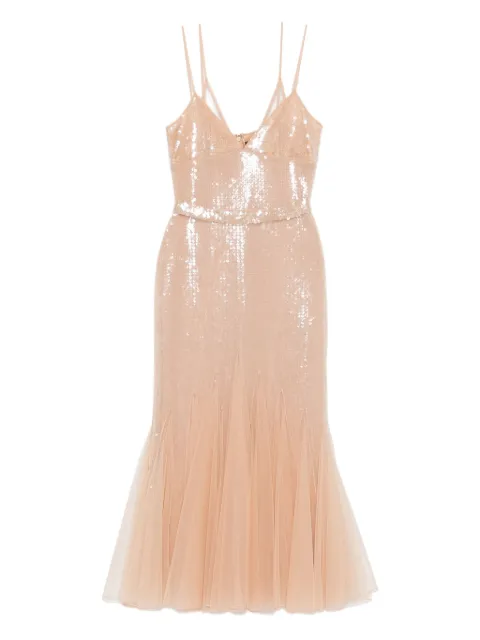 David Koma sequin-embellished tulle dress
