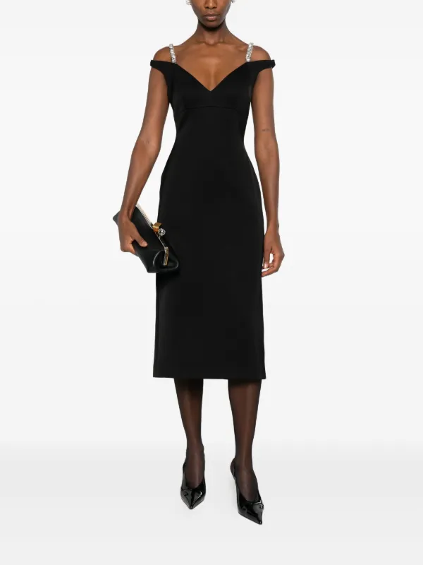 long sleeve button up midi dress TA3 Notchy Long Sleeve Midi Dress - Contour Black/Oat - L