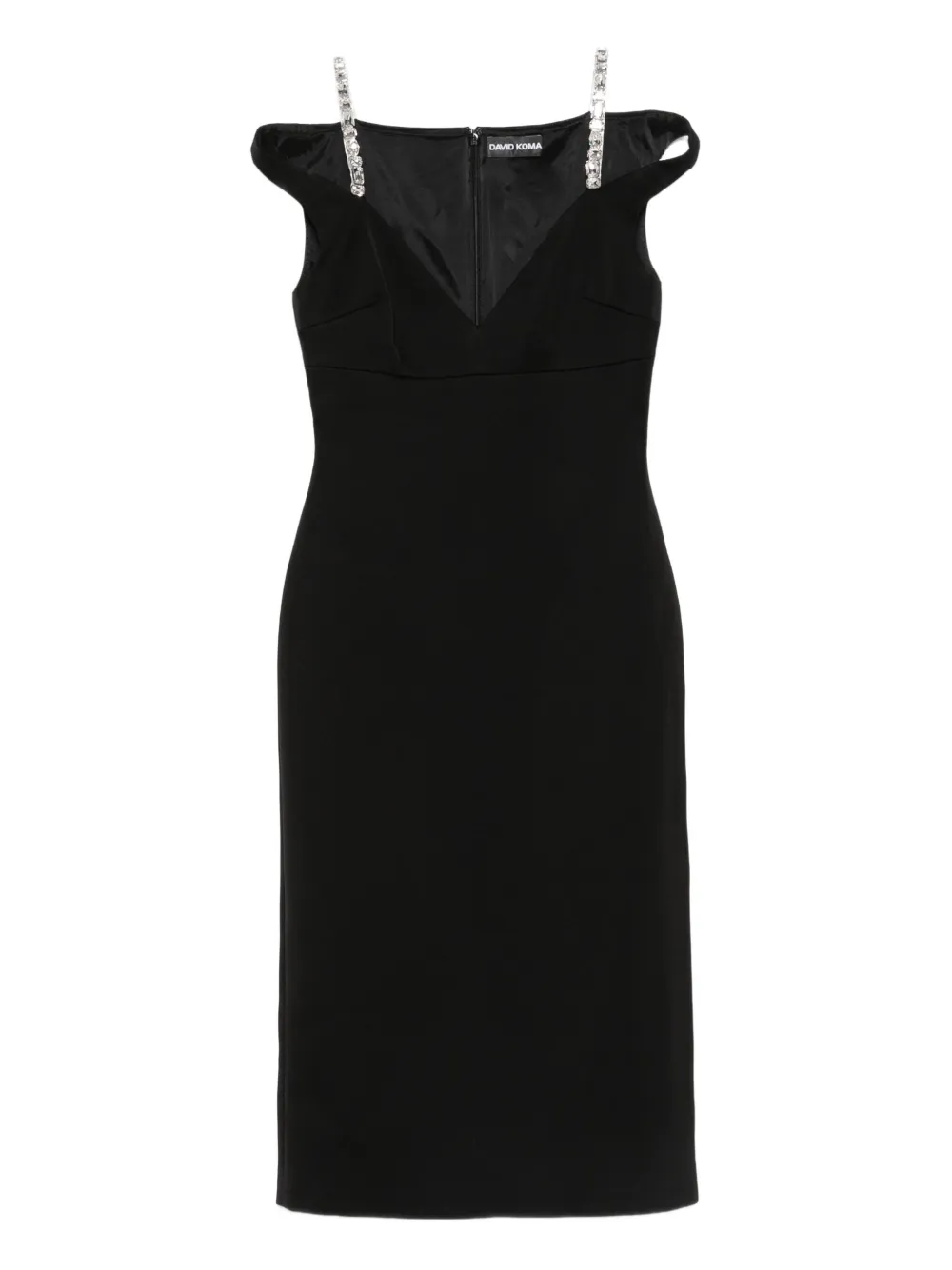 David Koma crystal-embellished midi dress | Black | Image 1