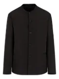 Giorgio Armani mandarin-collar buttoned jacket - Black