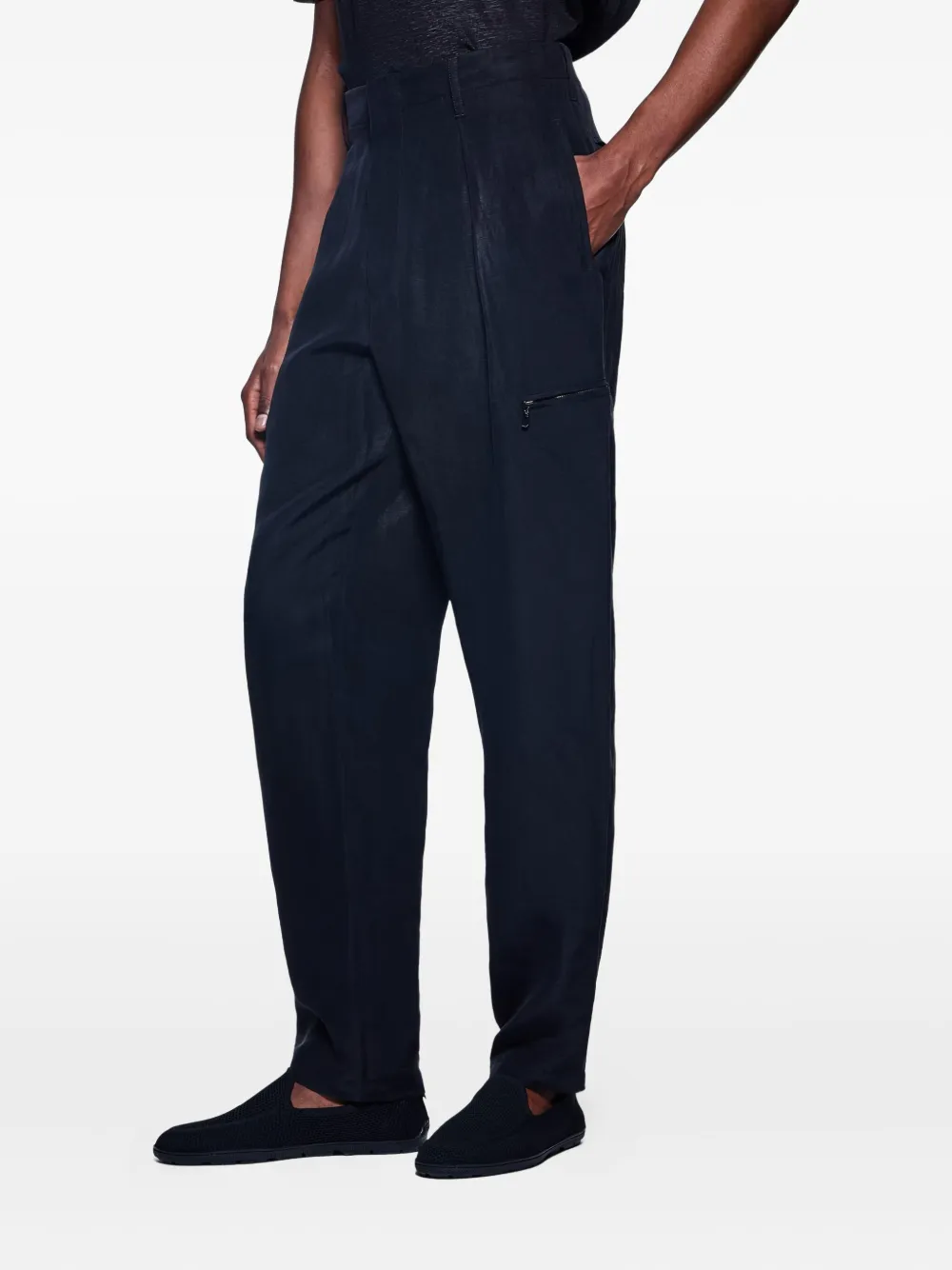 Giorgio Armani pleated zip trousers | Tapered Pants | Image 2