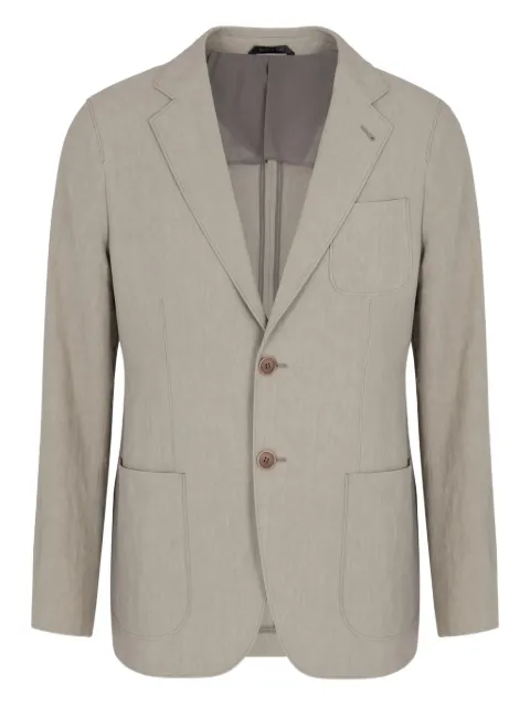 Giorgio Armani Linnen blazer met enkele rij knopen