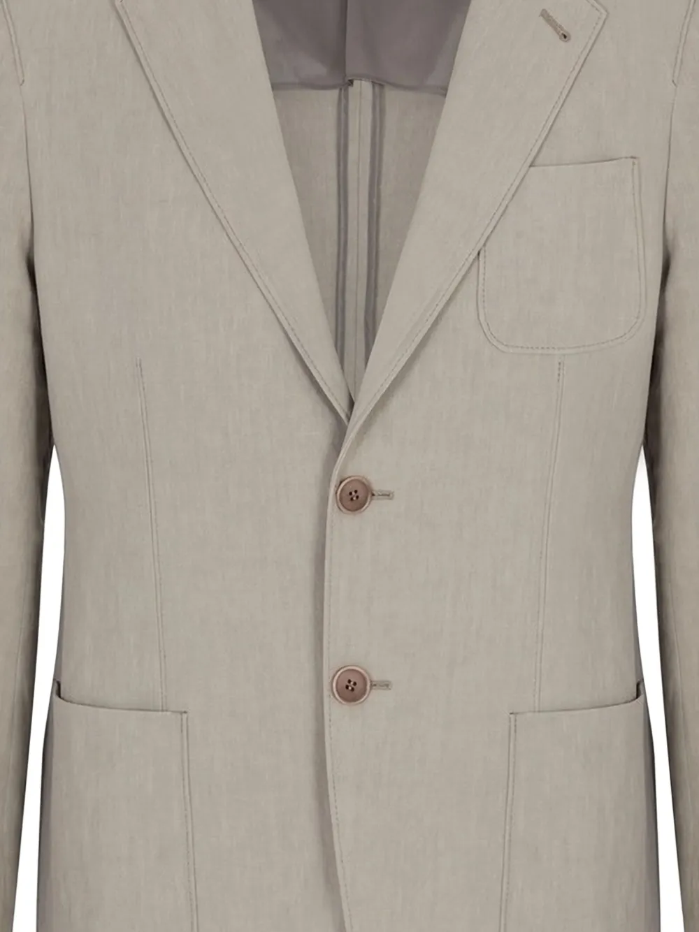 Giorgio Armani single-breasted linen blazer | Blazers | Image 2