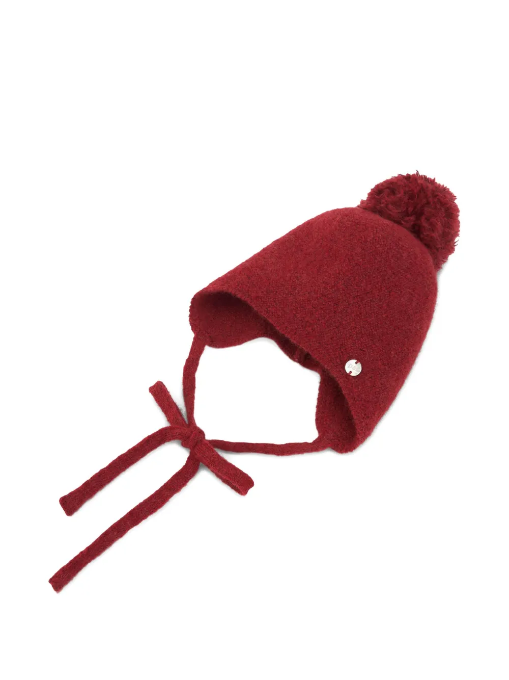 Paz Rodriguez Pom-pom Tie Beanie In Red