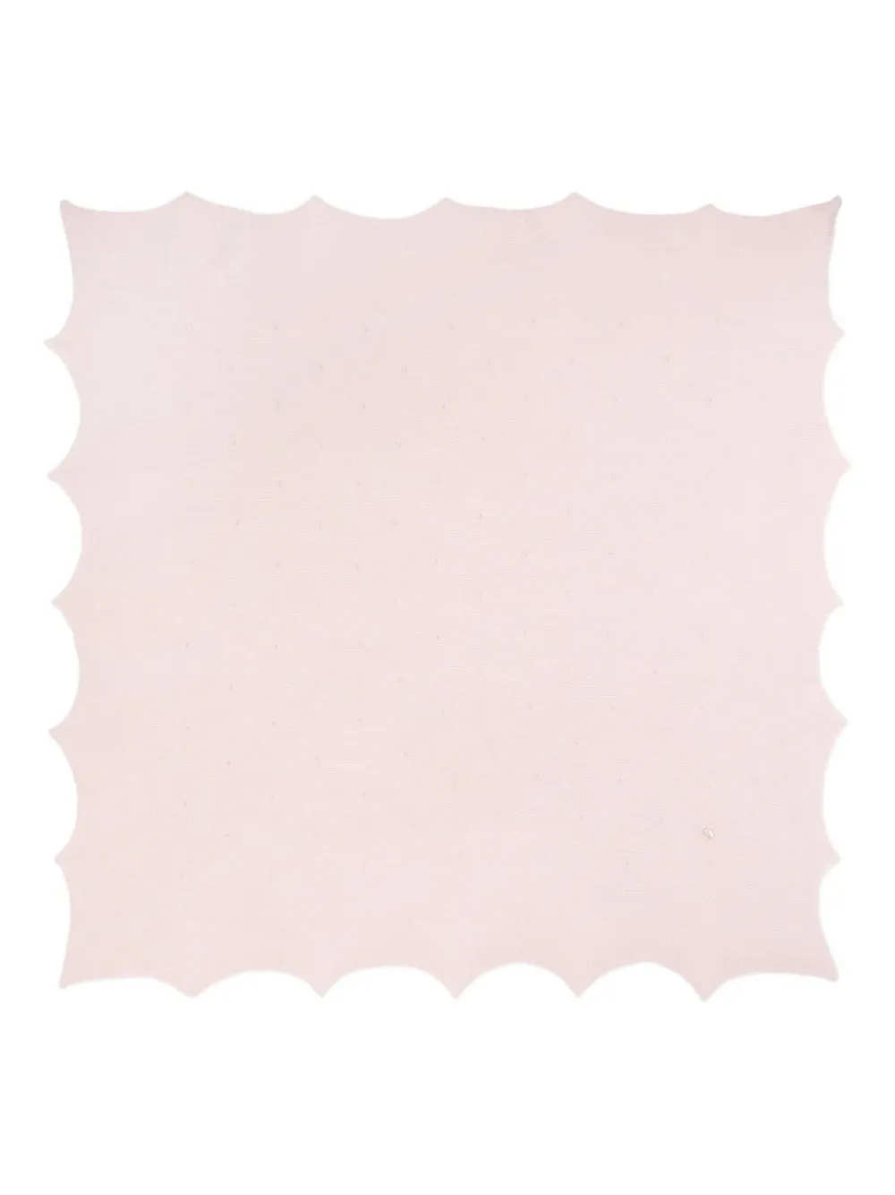 Paz Rodriguez scalloped-edge knitted scarf - ピンク Paz Rodriguez scalloped-edge knitted scarf - ピンク