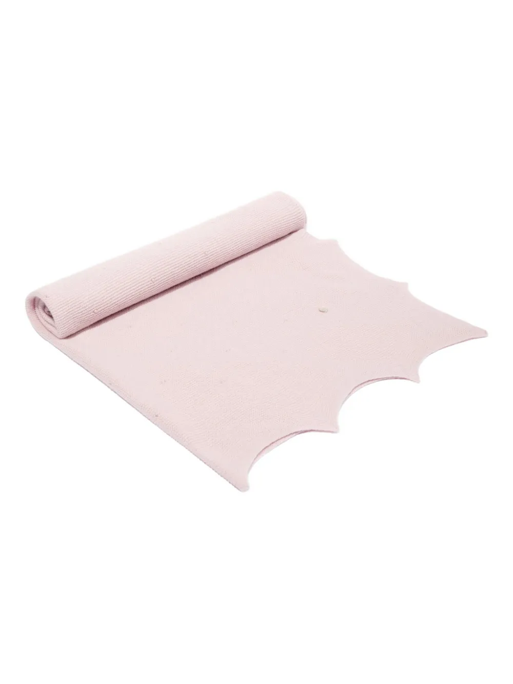 Paz Rodriguez Scalloped-edge Knitted Scarf In Pink