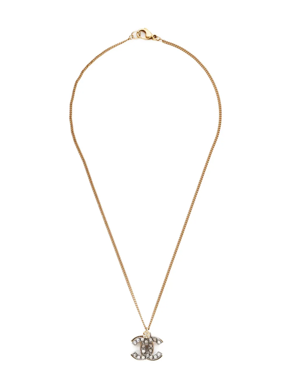Pre-owned Chanel 2003 Cc Necklace In Yellow