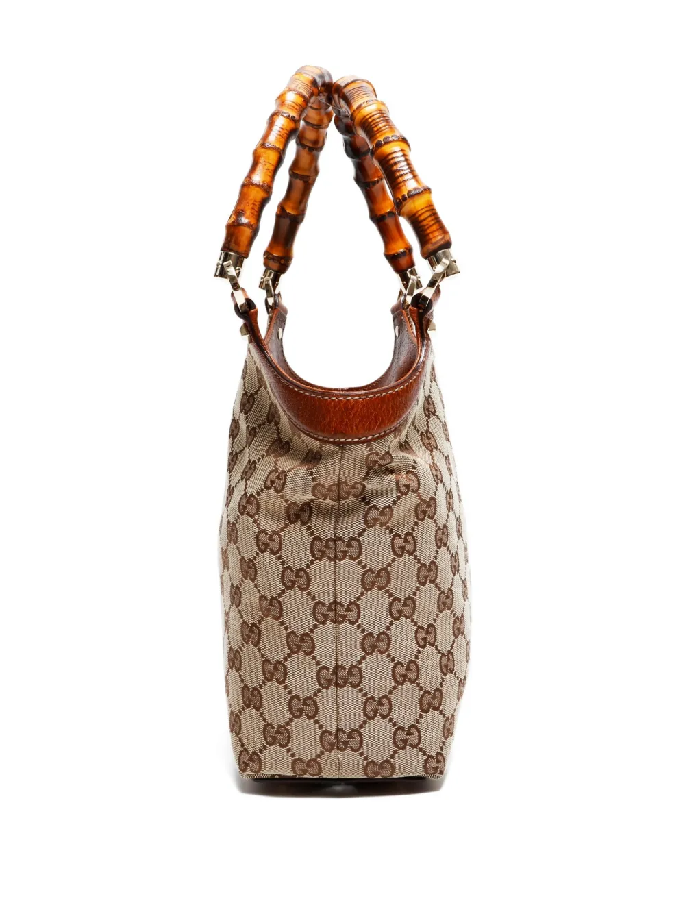 Pre-owned Gucci 2000-2015 Bamboo Tote Bag In Neutral