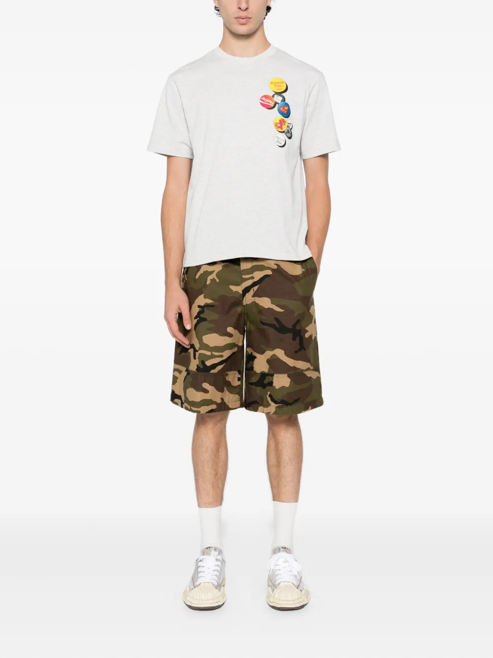 Ground Zero Printed T-shirt In Gray