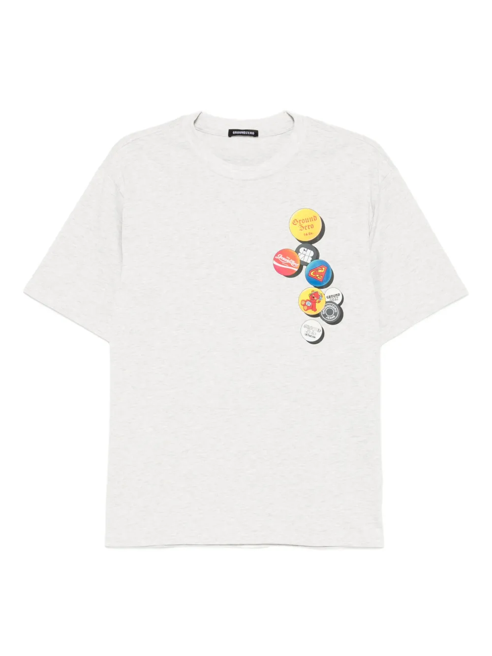 Ground Zero Printed T-shirt In Gray