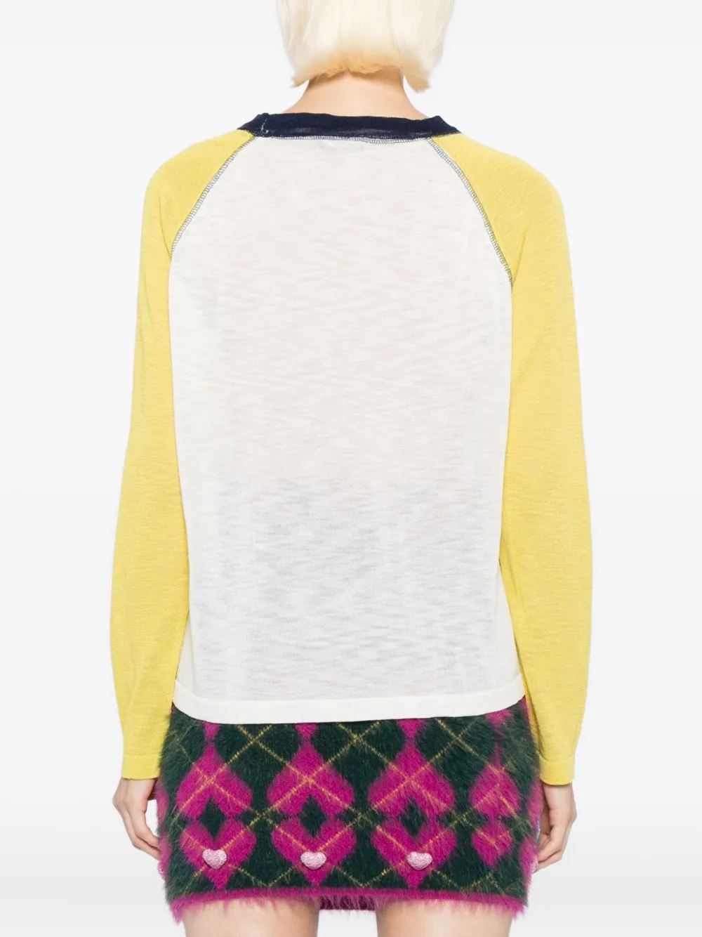 intarsia-knit top