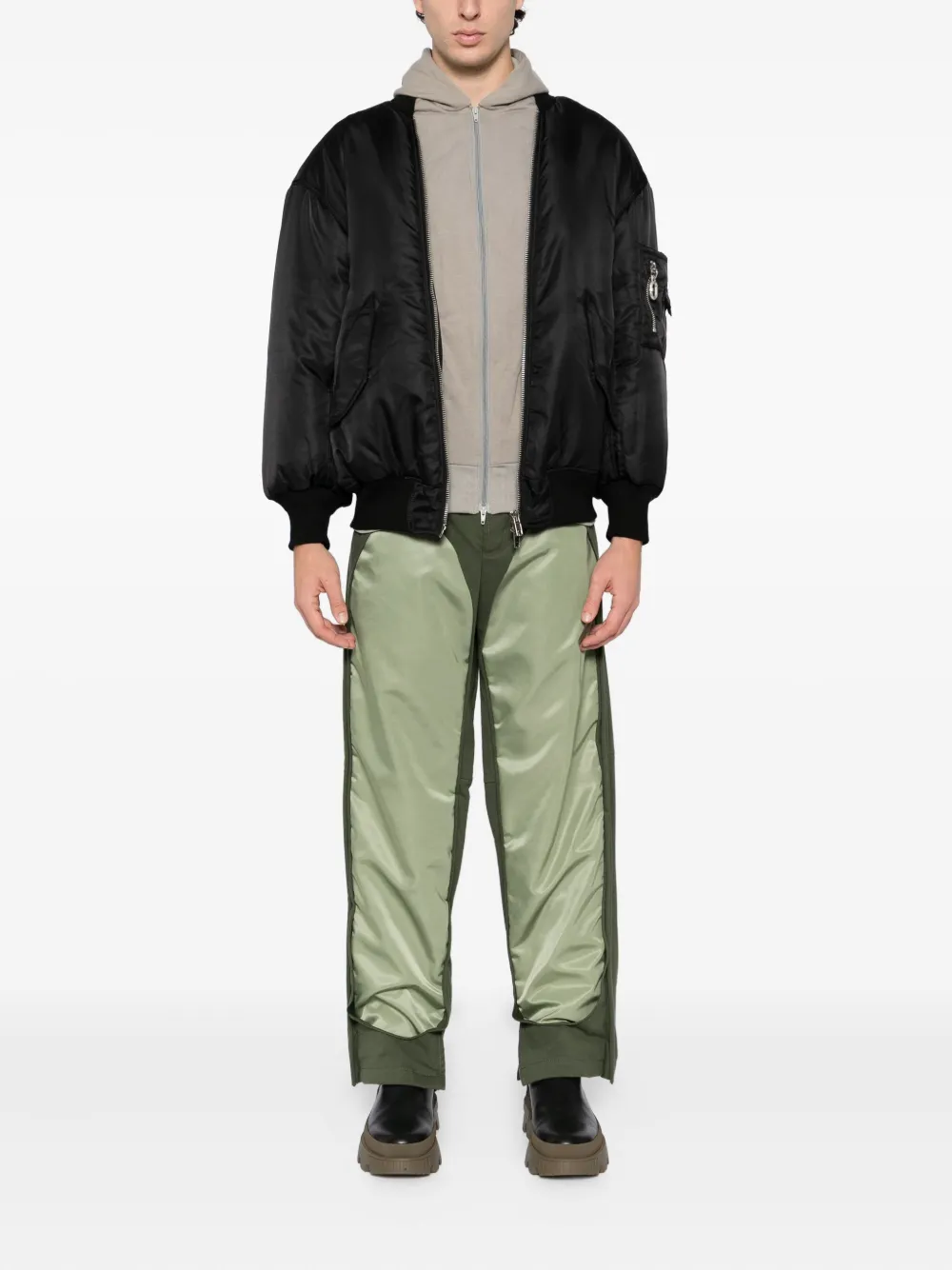 Ground Zero Double-layer Jacket In Black