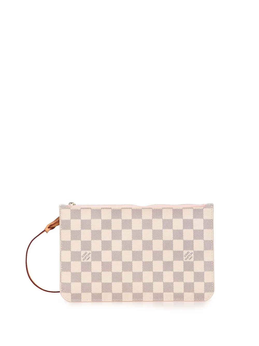 Louis Vuitton Pre-Owned 2019 ダミエ アズール ネヴァーフル MM ポーチ - ホワイト Louis Vuitton Pre-Owned 2019 ダミエ アズール ネヴァーフル MM ポーチ - ホワイト