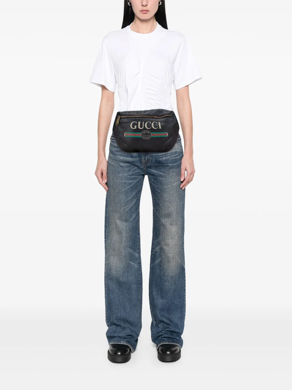 Gucci Pre-Owned 2000-2015 Grained Calfskin Logo belt bag | Pre-Owned | Image 2